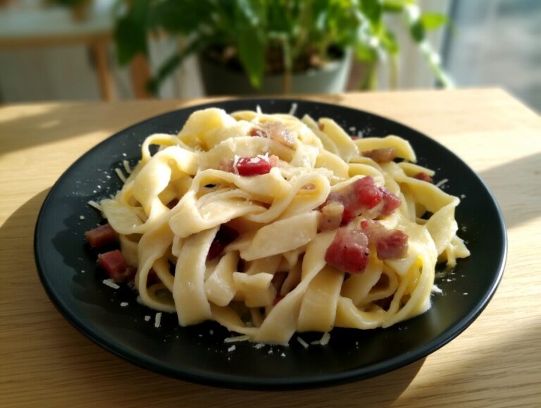Receta rápida: pasta a la carbonara extra cremosa