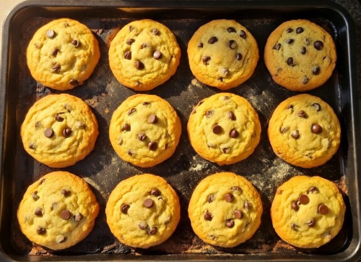 Galletas con chispas de chocolate que se derriten en la boca